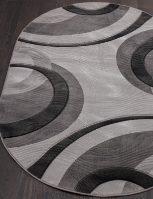 Ковер Овал MEGA Carving 4783 GRAY