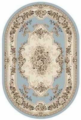 Ковер Овал VALENCIA DELUXE 4015 L.BLUE-BROWN