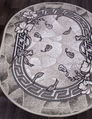 Ковер Овал Silver d201 GRAY
