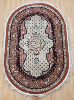 Ковер Овал TEBRIZ 3475A розовый