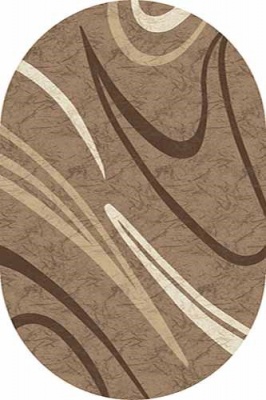 Ковер Овал MEGA Carving d265 BEIGE