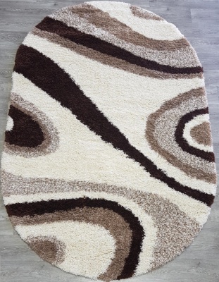 Ковер Овал SHAGGY XXX 36268X, WHITE/L. BEIGE