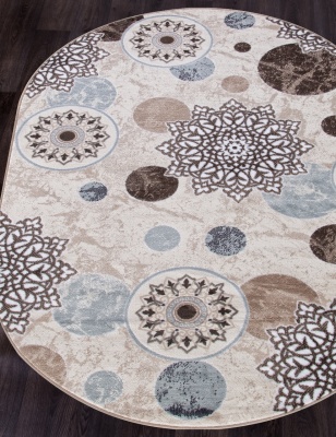 Ковер Овал VALENCIA DELUXE d309, CREAM-BROWN