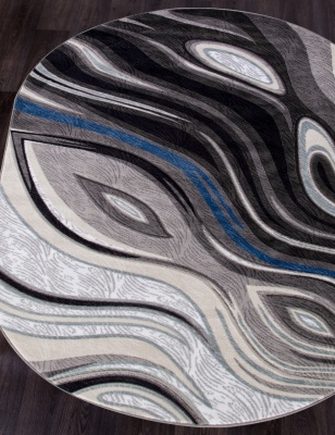 Ковер Овал MEGA Carving 1385 GRAY