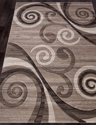 Ковер Овал MEGA Carving d263 LIGHT BEIGE